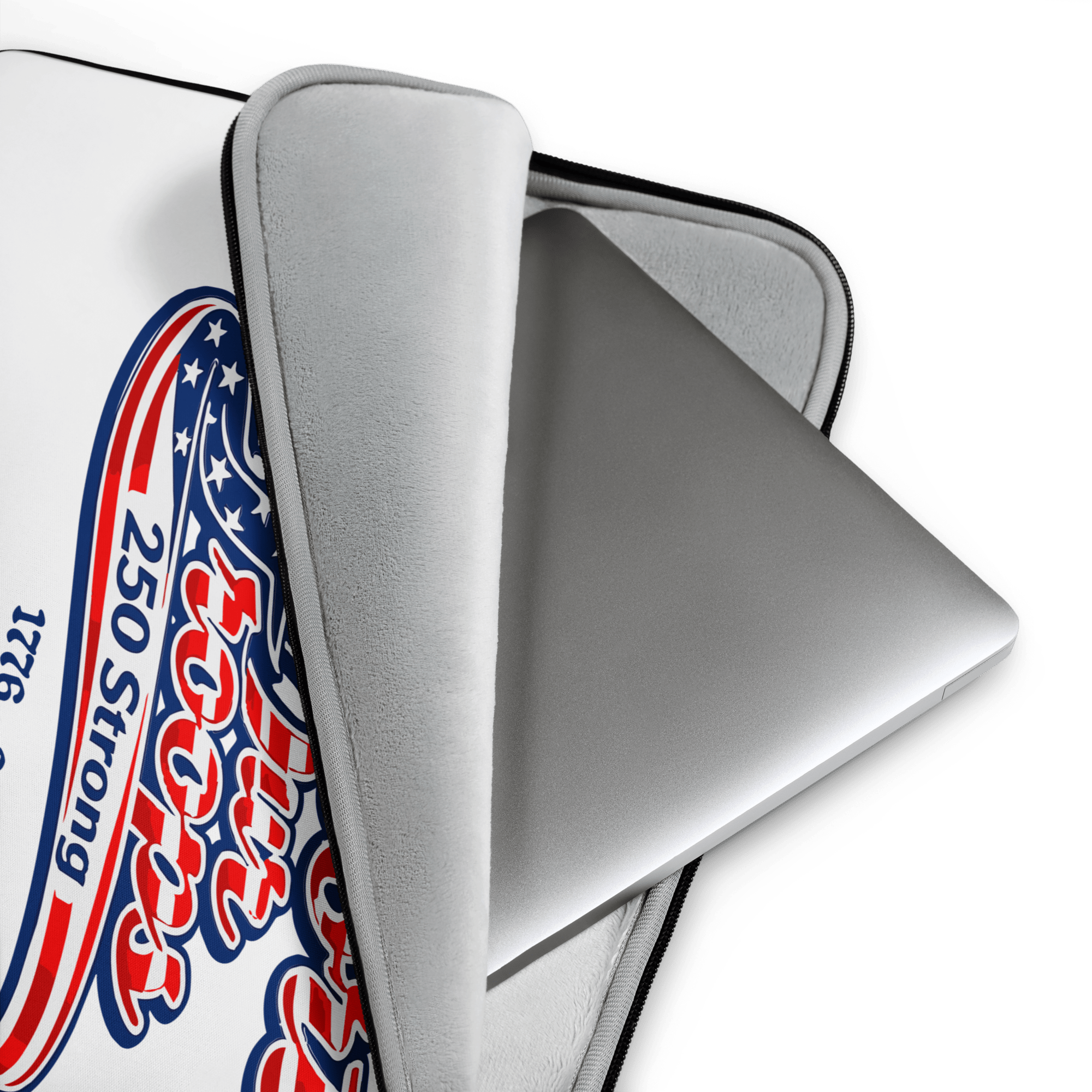 Support Our Troops 250 Strong | 1776–2026 – KJV Faith Laptop Sleeve - KJV Word & Light Threads