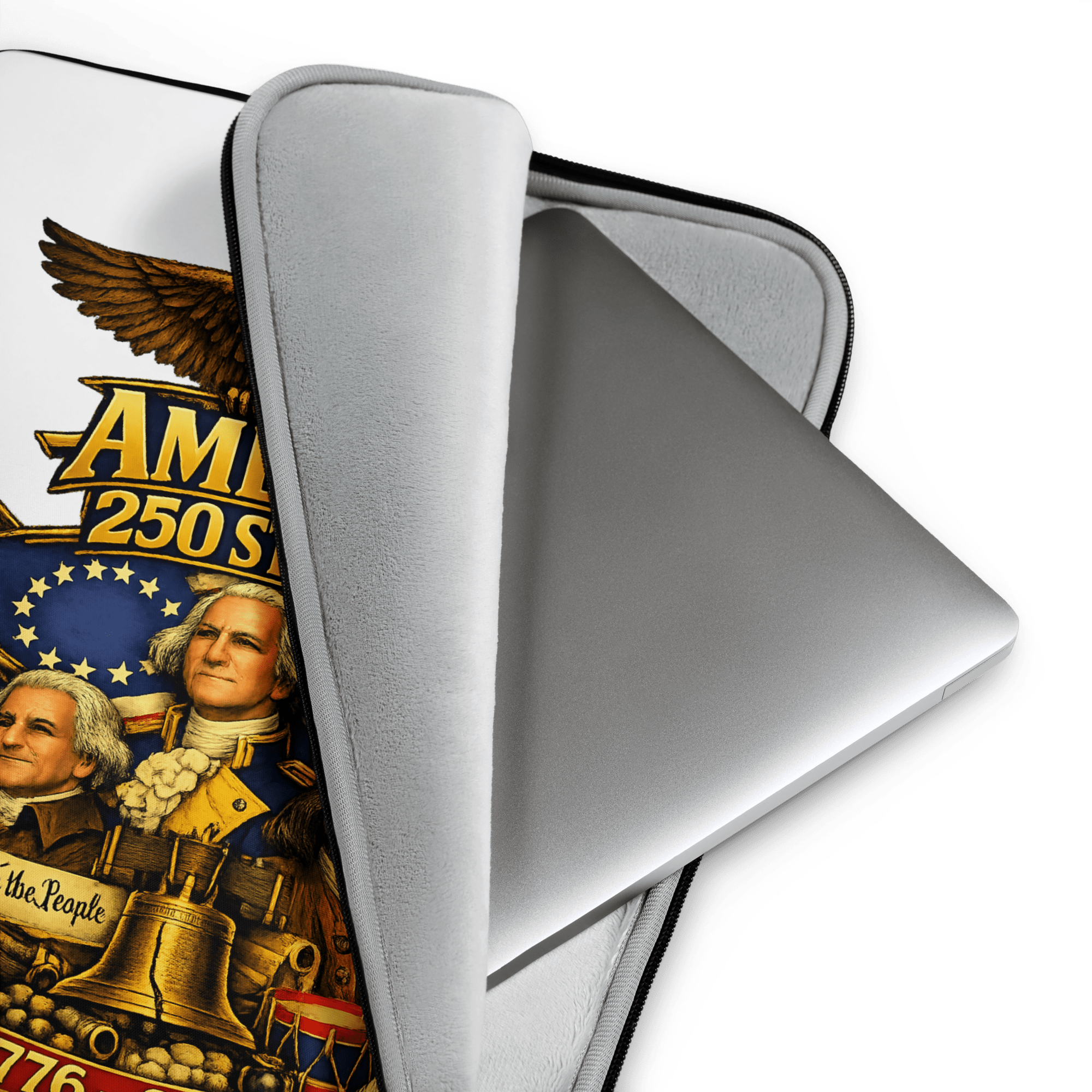 America 250 Strong | 1776–2026 – KJV Faith Laptop Sleeve - KJV Word & Light Threads