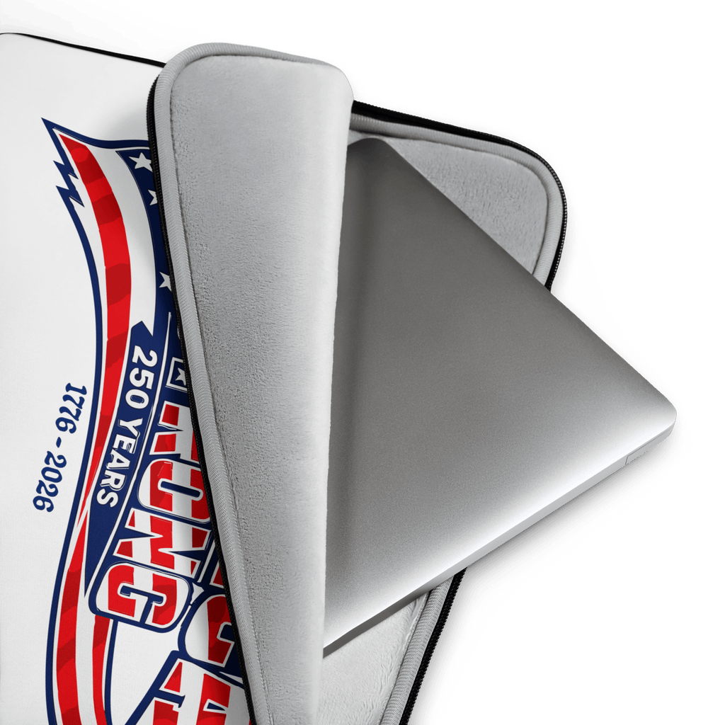 America Strong 250 Years | 1776–2026 – KJV Faith Laptop Sleeve - KJV Word & Light Threads
