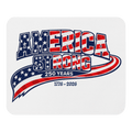 America Strong 250 Years | Isaiah 40:29 – KJV Faith Mouse Pad - KJV Word & Light Threads