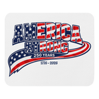 America Strong 250 Years | Isaiah 40:29 – KJV Faith Mouse Pad - KJV Word & Light Threads