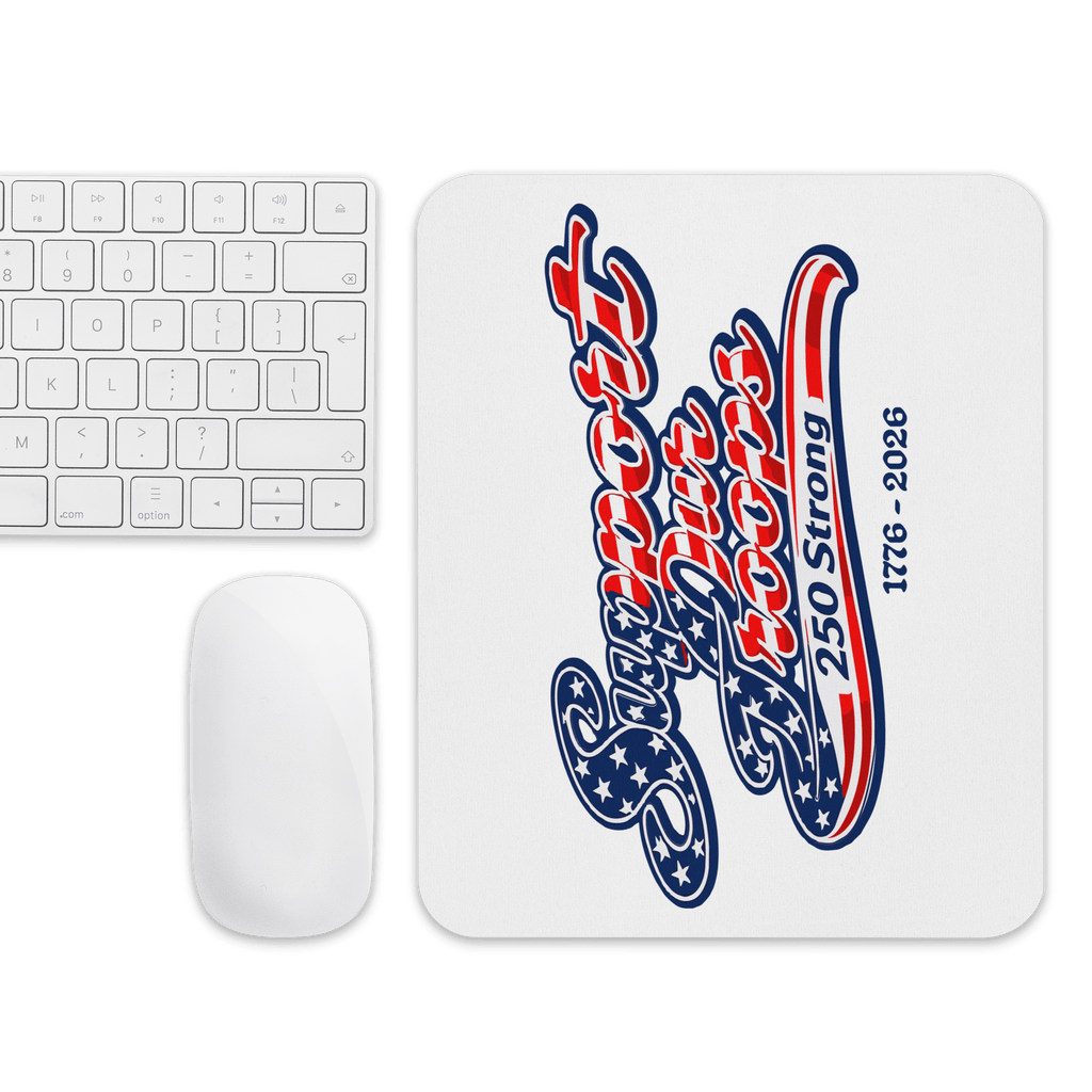 Support Our Troops 250 Strong | 1776–2026 – KJV Faith Mouse Pad - KJV Word & Light Threads