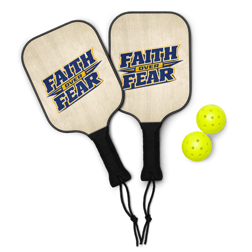 Faith Over Fear | 2 Timothy 1:7 – KJV Faith Pickleball Paddle Set - KJV Word & Light Threads