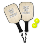 Holy, Not Perfect | 1 Peter 1:16 – KJV Faith Pickleball Paddle Set - KJV Word & Light Threads