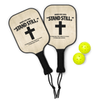 When God Says Stand Still | Exodus 14:14 – KJV Faith Pickleball Paddle Set - KJV Word & Light Threads
