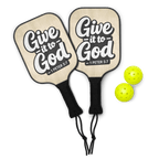 Give It To God | 1 Peter 5:7 – KJV Faith Pickleball Paddle Set - KJV Word & Light Threads