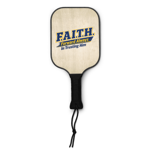 Faith Forward, Always Trusting Him | Proverbs 3:5-6 – KJV Faith Pickleball Paddle Set - KJV Word & Light Threads