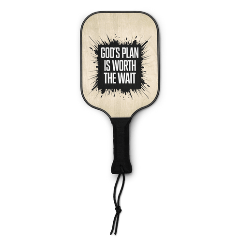 God's Plan Is Worth the Wait | Jeremiah 29:11 – KJV Faith Pickleball Paddle Set - KJV Word & Light Threads