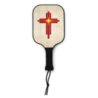 Ask, Seek, Knock Cross | Matthew 7:7 – KJV Faith Pickleball Paddle Set - KJV Word & Light Threads