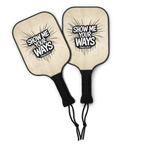 Show Me Your Ways | Psalm 25:4 – KJV Faith Pickleball Paddle Set - KJV Word & Light Threads