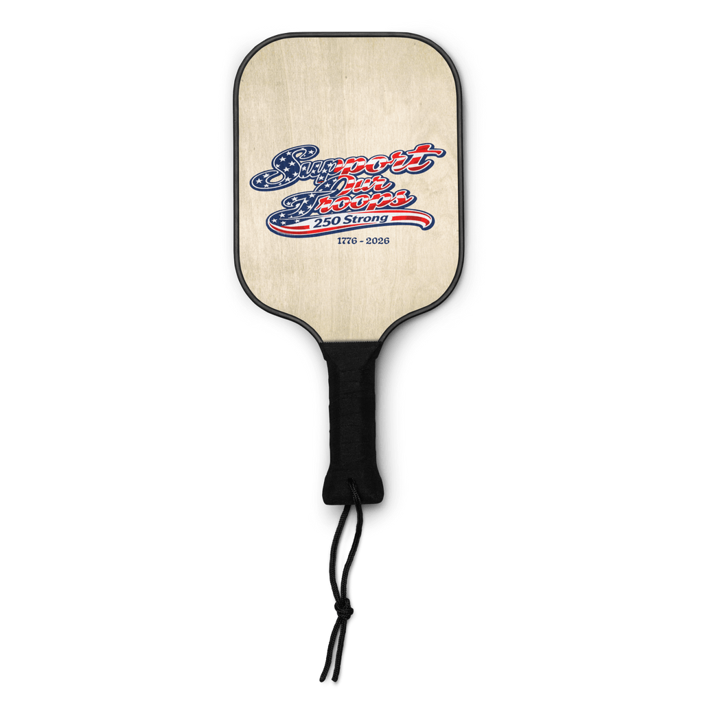 Support Our Troops – 250 Strong | 1776–2026 KJV Faith Pickleball Paddle Set - KJV Word & Light Threads