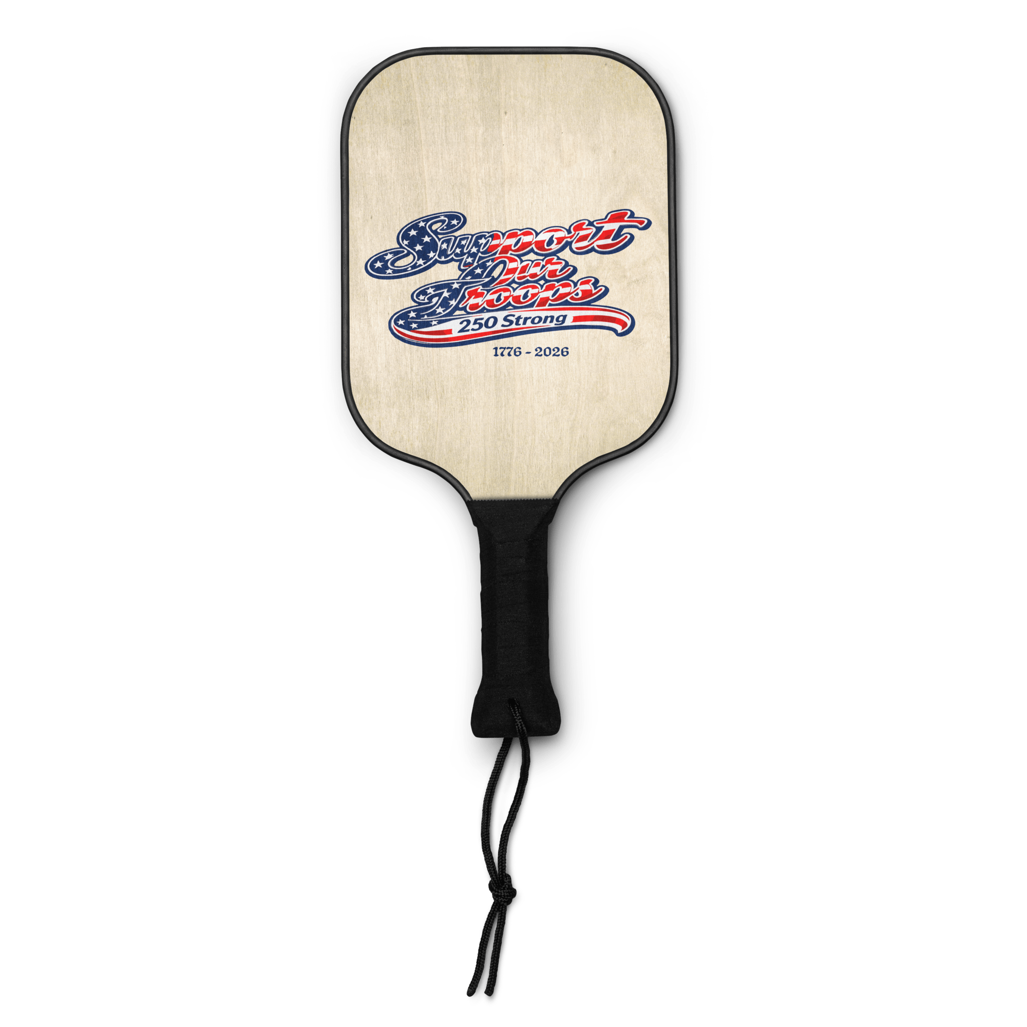 Support Our Troops – 250 Strong | 1776–2026 KJV Faith Pickleball Paddle Set - KJV Word & Light Threads
