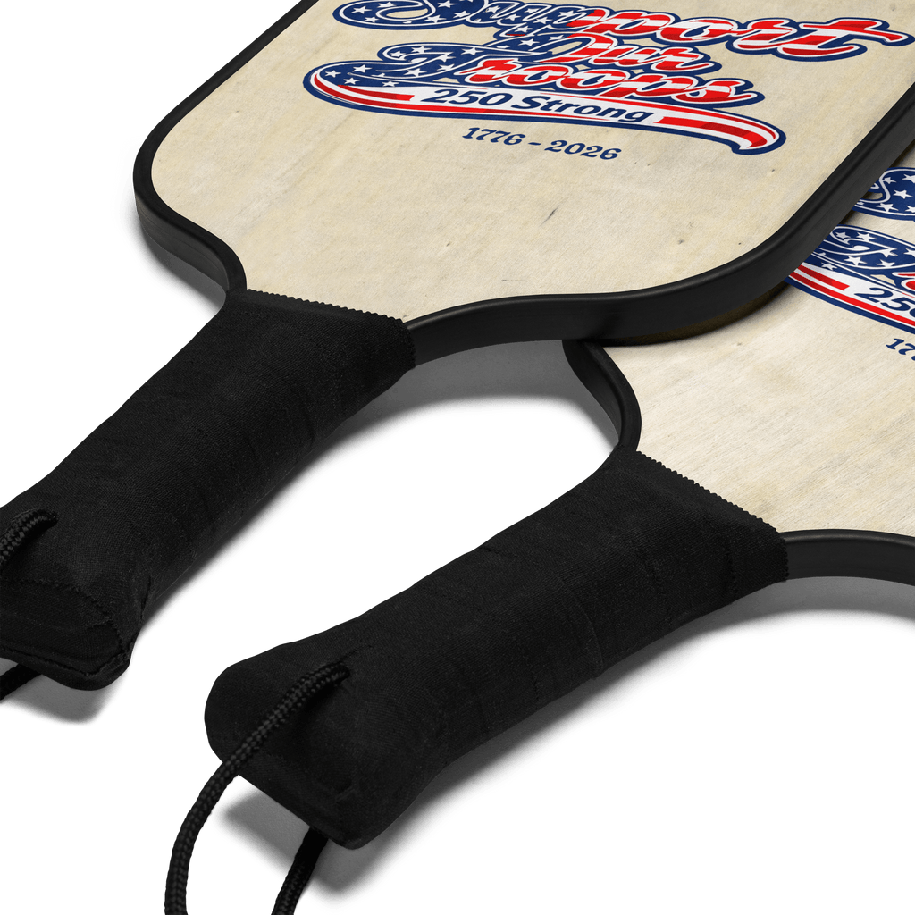 Support Our Troops – 250 Strong | 1776–2026 KJV Faith Pickleball Paddle Set - KJV Word & Light Threads