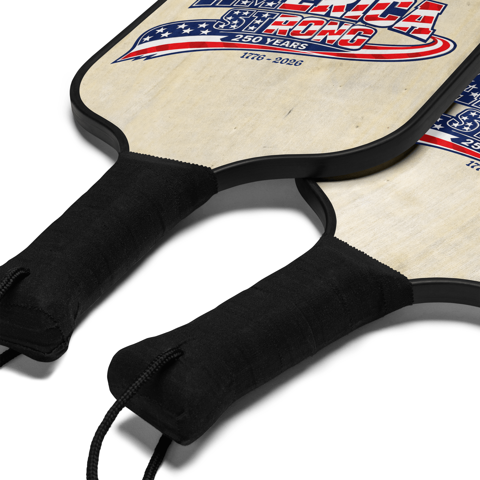 America Strong – 250 Years | 1776–2026 KJV Faith Pickleball Paddle Set - KJV Word & Light Threads