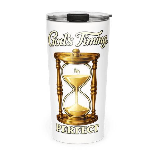 God's Timing Is PERFECT II | Ecclesiastes 3:11 – KJV Faith 20oz Tapered Tumbler - KJV Word & Light Threads