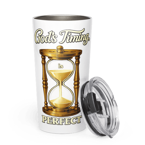 God's Timing Is PERFECT II | Ecclesiastes 3:11 – KJV Faith 20oz Tapered Tumbler - KJV Word & Light Threads