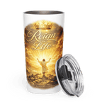 Peace in the Storm White | John 14:27 – KJV Faith 20oz Tapered Tumbler - KJV Word & Light Threads