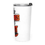 I Can Do All Things Through Christ Which Strengtheneth Me | Philippians 4:13 – KJV Faith 20oz Tapered Tumbler | White & Orange - KJV Word & Light Threads