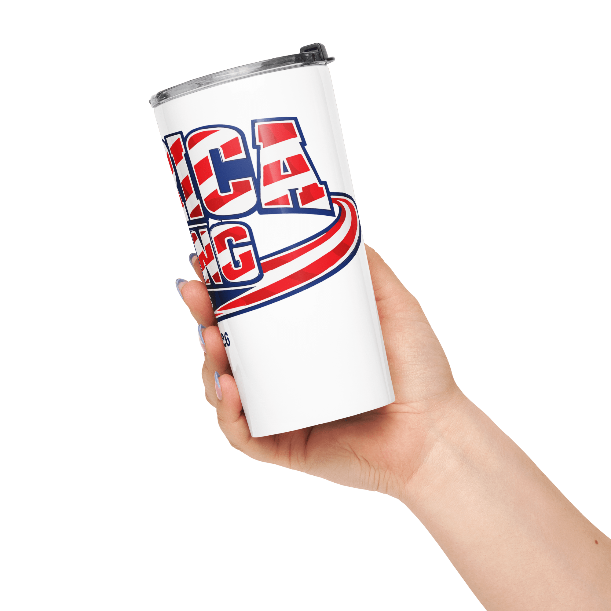 America Strong 250 | 1776–2026 America's Semiquincentennial 20oz Tapered Tumbler - KJV Word & Light Threads