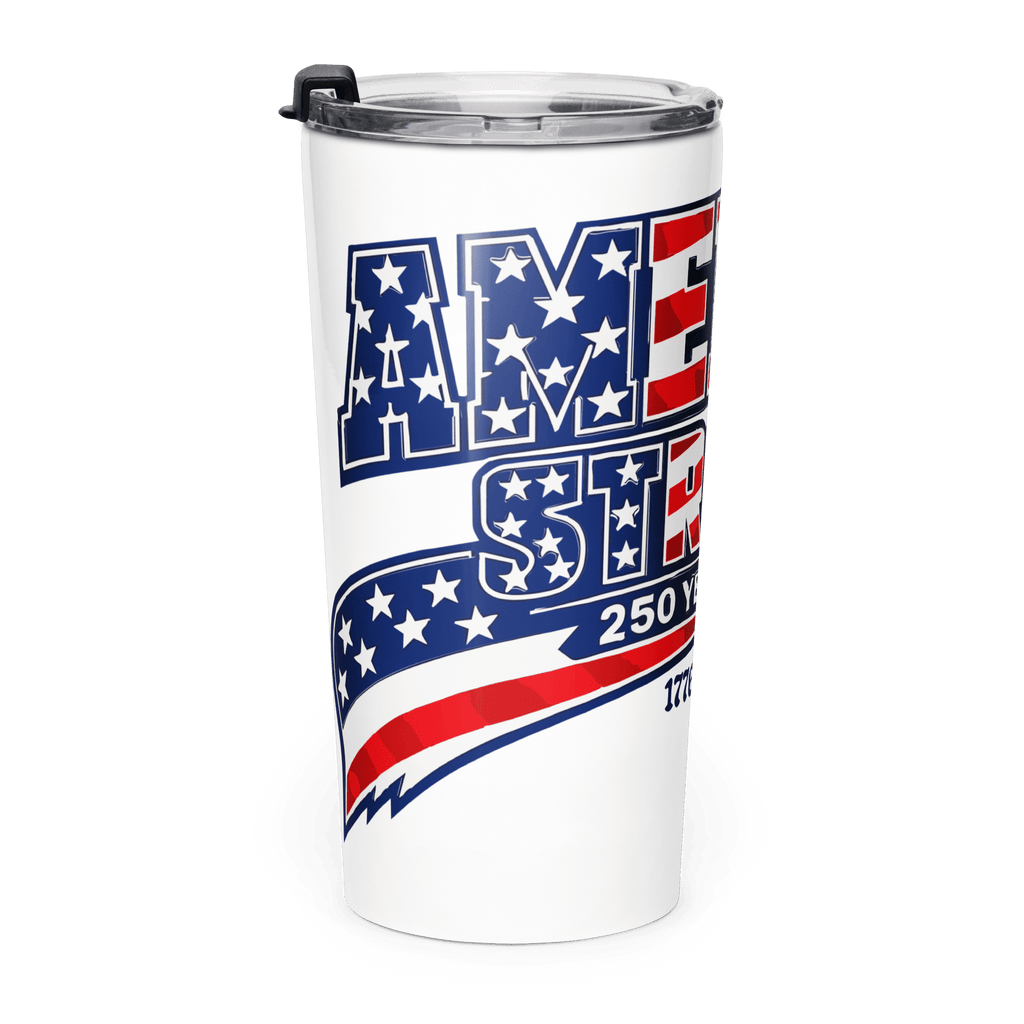 America Strong 250 | 1776–2026 America's Semiquincentennial 20oz Tapered Tumbler - KJV Word & Light Threads