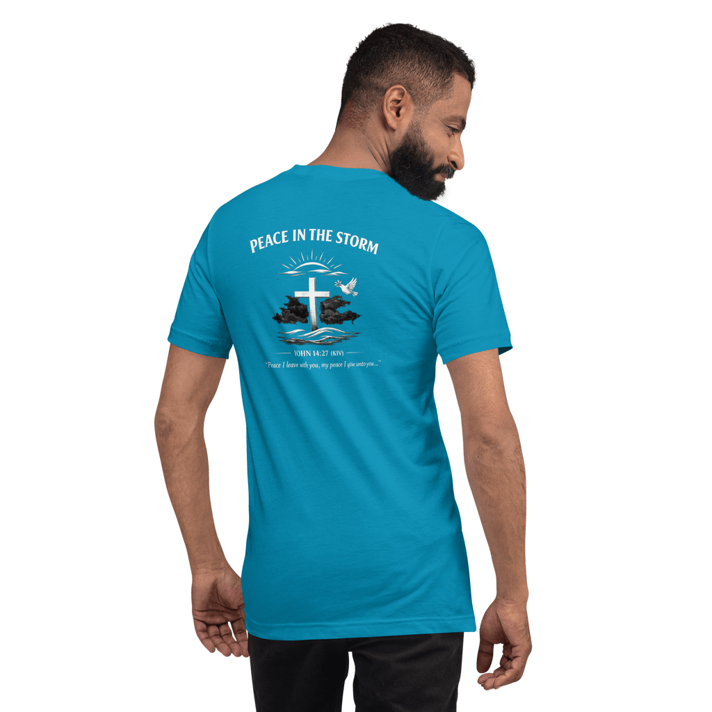 Peace in the Storm White | John 14:27 – KJV Faith Unisex T-Shirt - KJV Word & Light Threads