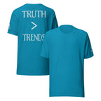 Truth > Trends White | Isaiah 40:8 – KJV Faith Unisex T-Shirt - KJV Word & Light Threads