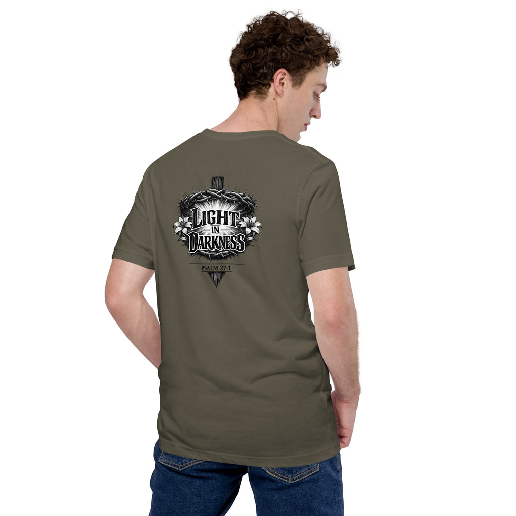 Light in Darkness | John 8:12 – KJV Faith Unisex T-Shirt - KJV Word & Light Threads