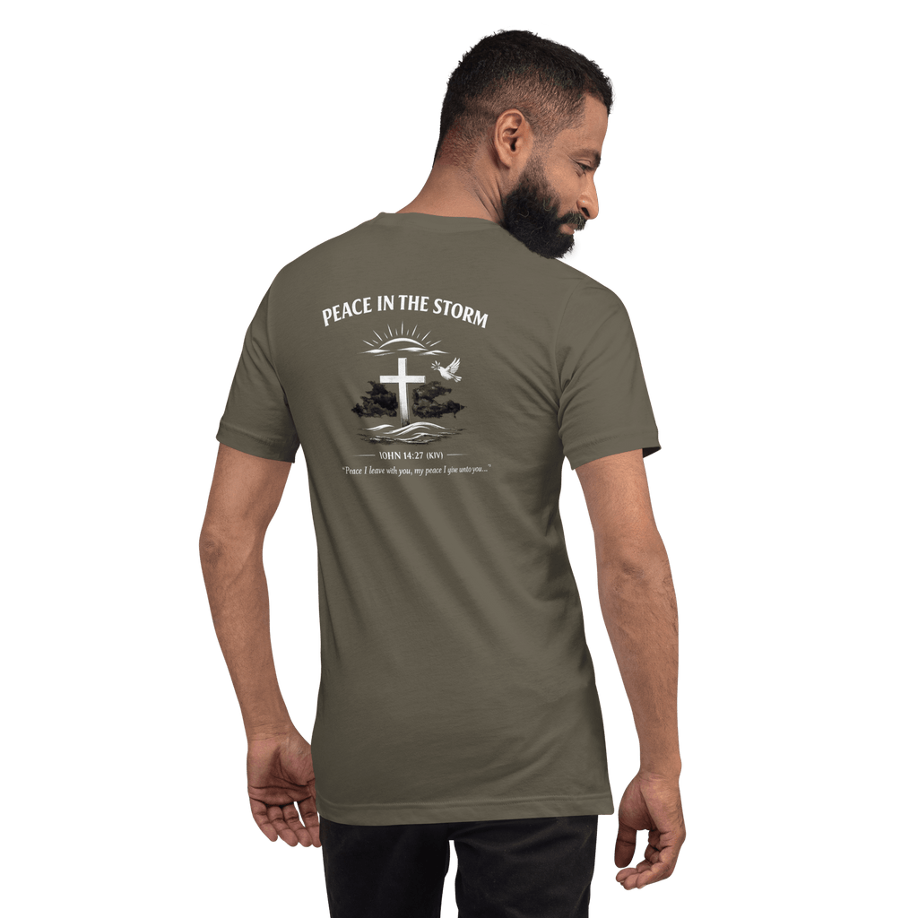 Peace in the Storm White | John 14:27 – KJV Faith Unisex T-Shirt - KJV Word & Light Threads
