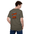 I Can Do All Things Through Christ Which Strengtheneth Me – Philippians 4:13 KJV Christian Unisex T-Shirt | White & Orange - KJV Word & Light Threads