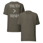 Truth > Trends White | Isaiah 40:8 – KJV Faith Unisex T-Shirt - KJV Word & Light Threads