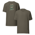 I Can Do All Things Through Christ Which Strengtheneth Me – Philippians 4:13 KJV Christian Unisex T-Shirt | Tan & Green - KJV Word & Light Threads