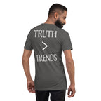 Truth > Trends White | Isaiah 40:8 – KJV Faith Unisex T-Shirt - KJV Word & Light Threads