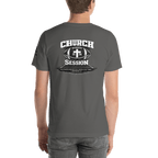 Church Is in Session Football Dark | 1 Corinthians 9:25 – KJV Faith Unisex T-Shirt - KJV Word & Light Threads