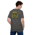 Rejoice Evermore / Pray Without Ceasing Navy Blue & Yellow | 1 Thessalonians 5:16-17 – KJV Faith Unisex T-Shirt - KJV Word & Light Threads