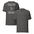 Truth > Trends White | Isaiah 40:8 – KJV Faith Unisex T-Shirt - KJV Word & Light Threads