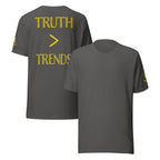 Truth > Trends Gold | Isaiah 40:8 – KJV Faith Unisex T-Shirt - KJV Word & Light Threads