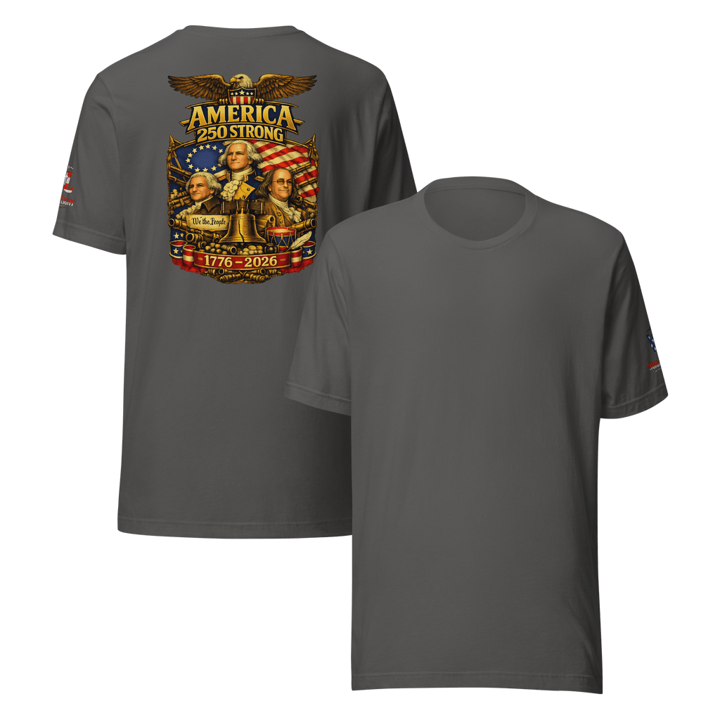 America 250 Strong | 1776–2026 – KJV Faith Unisex T-Shirt - KJV Word & Light Threads