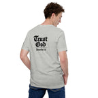 Trust God Heather | Proverbs 3:5 – KJV Faith Heather Unisex T-Shirt - KJV Word & Light Threads