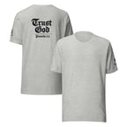 Trust God Heather | Proverbs 3:5 – KJV Faith Heather Unisex T-Shirt - KJV Word & Light Threads