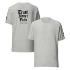 Truth Never Fails | 1 Corinthians 13:8 – KJV Faith Unisex T-Shirt - KJV Word & Light Threads