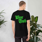 Wear Truth Lime Green T-Shirt | Philippians 4:13 KJV - Empower Your Spirit - KJV Word & Light Threads