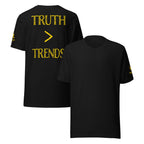 Truth > Trends Gold | Isaiah 40:8 – KJV Faith Unisex T-Shirt - KJV Word & Light Threads