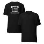 Church Is in Session Football Dark | 1 Corinthians 9:25 – KJV Faith Unisex T-Shirt - KJV Word & Light Threads