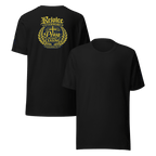 Rejoice Evermore / Pray Without Ceasing Navy Blue & Yellow | 1 Thessalonians 5:16-17 – KJV Faith Unisex T-Shirt - KJV Word & Light Threads