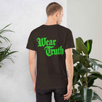 Wear Truth Lime Green T-Shirt | Philippians 4:13 KJV - Empower Your Spirit - KJV Word & Light Threads