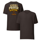 Fueled on Prayer and Caffeine | 1 Thessalonians 5:17 – KJV Faith Unisex T-Shirt - KJV Word & Light Threads