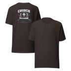Church Is in Session Football Dark | 1 Corinthians 9:25 – KJV Faith Unisex T-Shirt - KJV Word & Light Threads