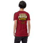 Fueled on Prayer and Caffeine | 1 Thessalonians 5:17 – KJV Faith Unisex T-Shirt - KJV Word & Light Threads