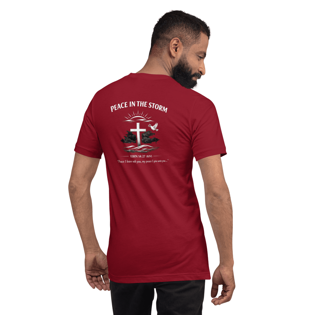 Peace in the Storm White | John 14:27 – KJV Faith Unisex T-Shirt - KJV Word & Light Threads