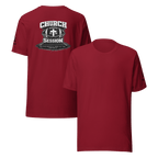 Church Is in Session Football Dark | 1 Corinthians 9:25 – KJV Faith Unisex T-Shirt - KJV Word & Light Threads
